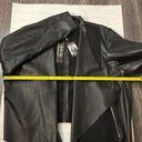 Charlie Paige  Black Faux Leather Wing Collar Jacket Size XL Photo 8