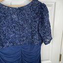 Alex Evenings  Lace Soutache Navy Blue Empire Waist Gown Formal Dress Size 18W Photo 8