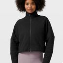 Lululemon  Size 6 Black Quilted Calm Jacket Long Sleeve Zip Up Relaxed Photo 0