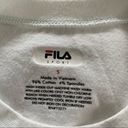 FILA  Sport white with green blue square design short sleeve tee Shirt size Small Photo 6