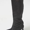 Forever 21 Black Rhinestone Knee High Boots Photo 1