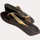 Olukai  Womens Paniolo Wedge Flip Flops Shoes Gold 39 US 8 bf Photo 7