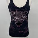 Harley Davidson  Tank Top Graceland Graphic Logo Memphis Tennessee Womens Small Photo 0