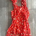 Topshop Size Medium 8/10 Floral Printed Open Back Jumpsuit Photo 6