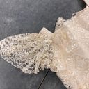 Vintage Ivory Lace Tiered Ruffle Midi Maxi Dress Size M Photo 3