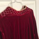 Vintage adonna red velvet zippered robe sz L Size L Photo 1