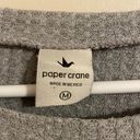 Paper Crane Women’s Gray  Waffle-Knit Long Sleeve Shirt Photo 3