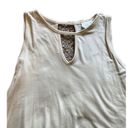 Women's Small Ivory/cream Keyhole Tank​​ White Photo 1