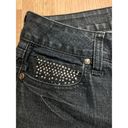 Apt. 9  Luxor Maptoe Womens  Black Jeans Size 6 Rhinestones On Pockets Straight Photo 1