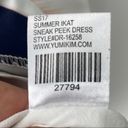 Yumi Kim  Sneak Peak Dress Blue & White Summer Ikat Print w/ Cutout Sz Medium NWT Photo 10