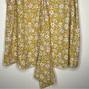 Cynthia Steffe  Yellow White Floral Top Size Medium Photo 3