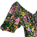Donna Morgan Multi Color Mini Flowy Floral Dress Size 6 V-Neckline Puff Sleeves Photo 4