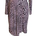 Alfani Womens Stretchy Animal Cheetah Print Sheath Dress Pink Black Large NWT Photo 6