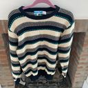 Timberline VINTAGE 90’s Crew Neck Striped Knit Cotton Sweater size Medium Photo 1