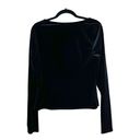 n:philanthropy NWT  Square Neck Long Sleeve Velvet Top Black sZ L Photo 2