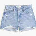 Abercrombie & Fitch  High Rise Curve Love Mom Shorts Light Wash Blue 2 / 26 Photo 0