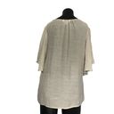 Christopher & Banks Christopher Banks Blouse Large Boho Lagenlook Oversized Lightweight Flowy Gauzy Photo 3