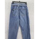 Refuge  Women's Mom Jeans Belted Blue Denim Straight Leg Size Small 100% Cotton Photo 5