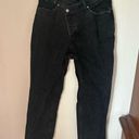 Abercrombie & Fitch Abercrombie black distressed dad high rise button fly jeans size 6S curve love Photo 0