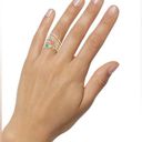 INC NEW  (5) STACK RING SET Size 7 Gold Tone Crystal Stone Pink Green Blue Yellow Photo 2