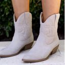 Soda Taupe Embroidered Ankle Cowboy Boots  Photo 2