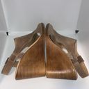 Sophia Milano  Taupe Tan Suede Leather Slinbgack Wedges Women’s Size 8 Photo 6