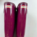 Hunter  Original Tall Gloss Rain Boots Purple Burgundy Magenta 6 Photo 6