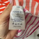 Lands'End  Women Striped Long Sleeve Rash Guard Pink Orange White Medium 10-12 Photo 5