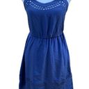 Aryn K  Blue Silk Dress Racerback Fit And Flare Women's Size Extra Small Photo 0