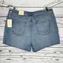 Universal Threads Universal Thread NWT Sz 18W Blue Denim Vintage Stretch Raw Hem Midi Jean Shorts Photo 1