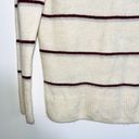 Old Navy Cream & Maroon Striped Mock Neck Plush Tunic Sweater Photo 3