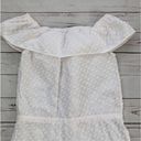 Madewell  White Off the Shoulder Swiss Dot Shorts Romper Size Small Photo 10