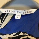 Veronica Beard  Blouse Silk Blend Milan Top in Floral Blue Black & White Sz 8 EUC Photo 5