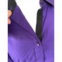 Coldwater Creek  No Iron Deep Purple Button Down Collared Long Sleeve Fitted Blou Photo 5