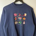 Urban Outfitters Vintage Autumn Colors Crewneck Sweatshirt Blue Medium M Photo 9