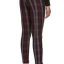 Alexander Wang T by  Grey and Red Plaid Fitted Zip Leggings Pants Size 2 Photo 3