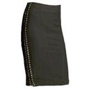 Catherine Malandrino NWT  Ponte Lace Up Side Pencil Skirt in Noir Black L $245 Photo 0
