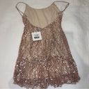 Selfie Leslie Shine Spaghetti Strap Sequin Mini Dress Rose Gold small never worn Photo 3