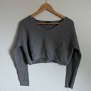 Target Cropped Gray Sweater Photo 0