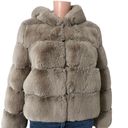 French Kiss Faux Fur Cropped Coat Photo 2