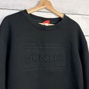 Hunter Target  Sweatshirt Medium Black Long Sleeve Crew Neck Embossed Puff Logo Photo 2