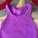 Spanx Ribbed Purple Racerback Tank Top Built in Shelf Bra No Padding Size S/M Photo 1