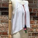 Romeo + Juliet Couture NWT  hi-low ruffle edge white crop top with cords / size M Photo 8