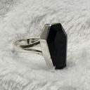 Onyx 925 Silver Natural Black  Gemstone Coffin For Men Woman Ring Size - 8-RGN -785 Photo 0