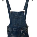 KanCan USA KanCan • Dark Wash Distressed Denim Jean Overall Shorts  Photo 3