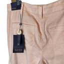  Linen High Rise Short Peach Relaxed Fit Pleated Shorts, NYDJ sz 10 / US 12 Photo 4