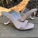 BP . Naomi Block Heel Sandal in Blush Faux Leather Size 10 Photo 1