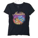 Disney  Princess Aladdin Black Graphic Tee Shirt Junior's Small Photo 0