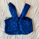 ZARA Blue Shimmery Halter Top Photo 1