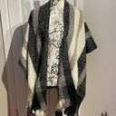 Nine West NWT Shawl Cape Cover poncho soft cozy warm winter tricolor neutral shrug Photo 0